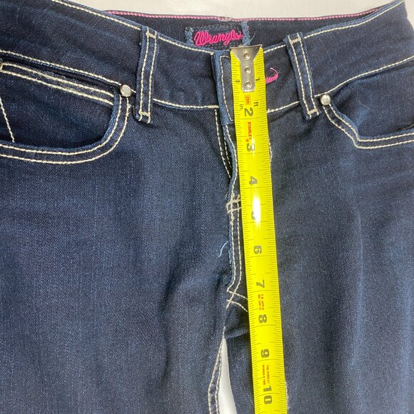 Womens Wrangler 10MWZJK Dark Wash Jeans Sz 0 x 34 Boot Cut - Picture 5 of 15